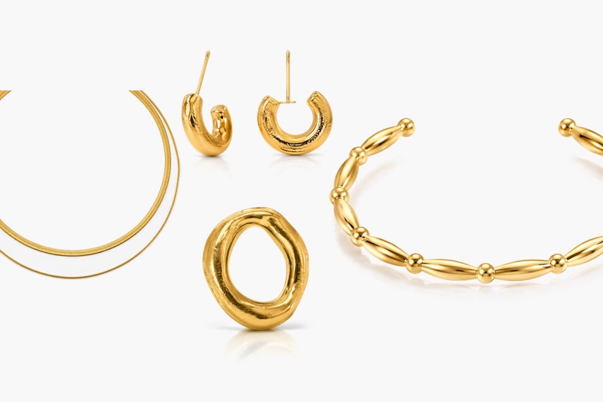 Textured Crescent Huggie Earrings