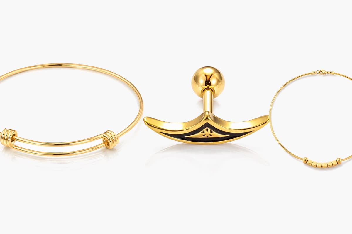 Crescent Moon Stud Earrings