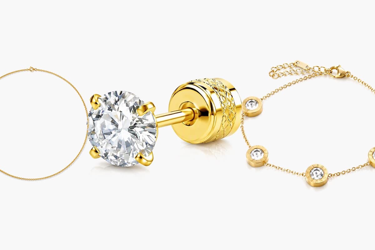 Five-Stone Bezel Chain Bracelet