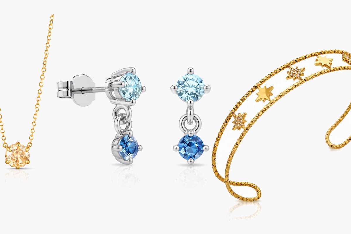 Dainty Two-Stone Drop Earrings