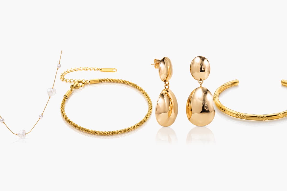 Double Oval Drop Earrings