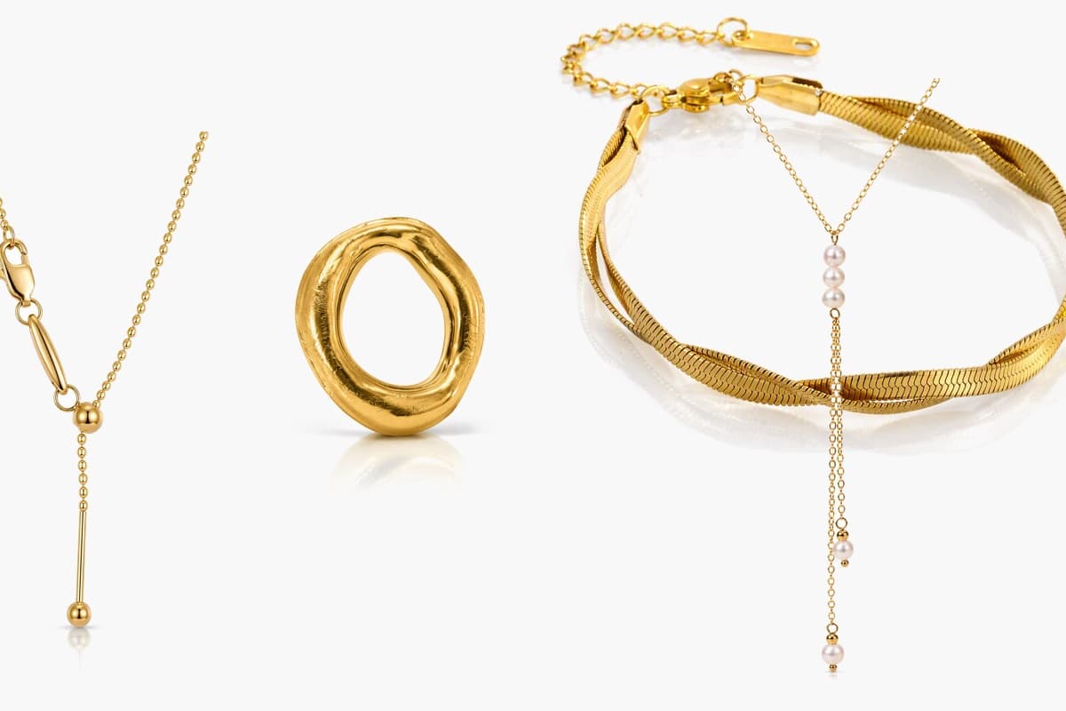 Dainty Three-Stone Lariat Necklace