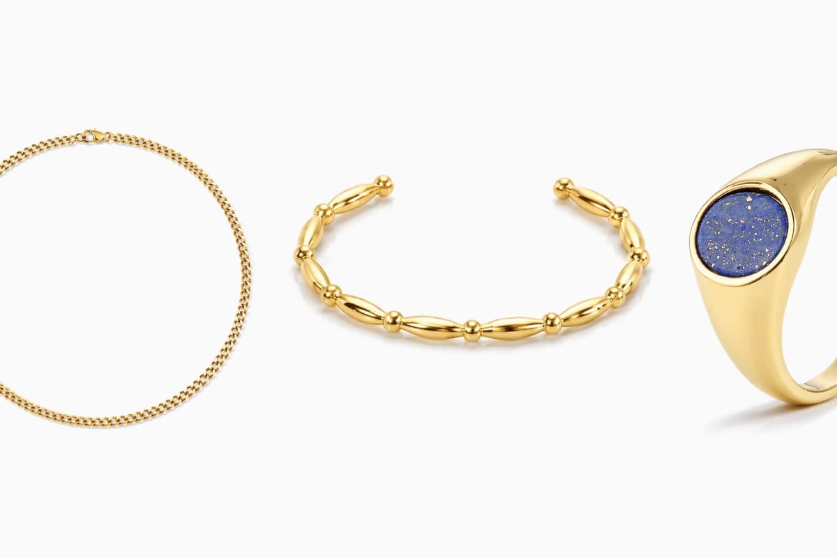 Dainty Beaded Link Open Cuff Bracelet