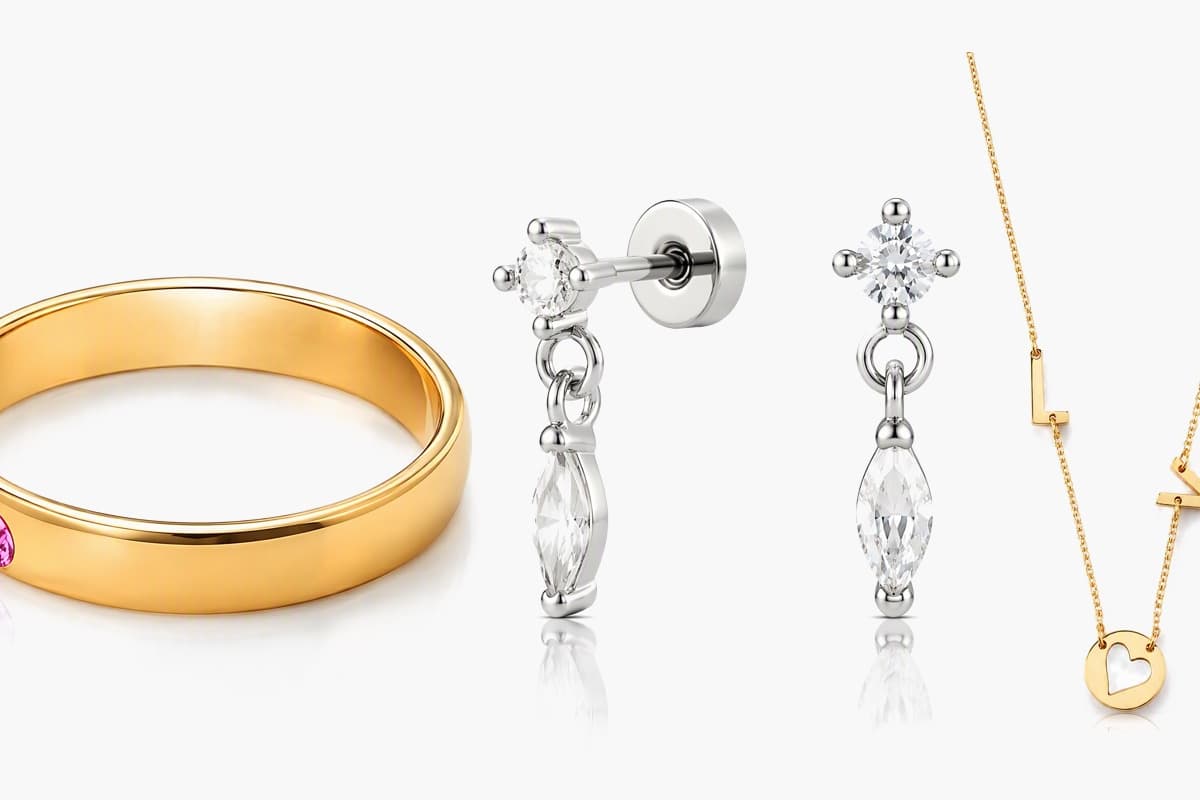 Dainty Marquise Drop Stud Earrings