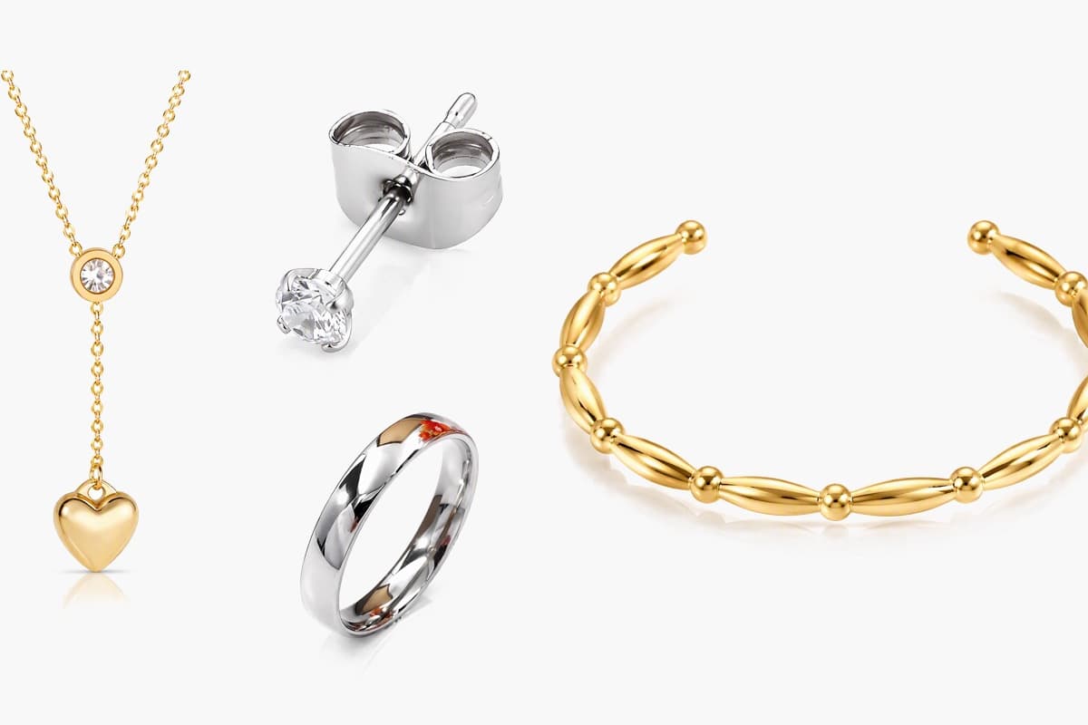 Dainty Round Stone Stud Earrings