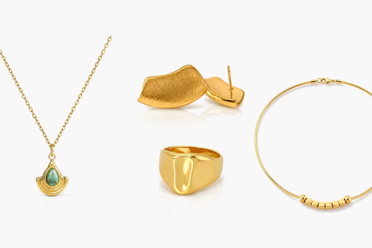 Textured Asymmetric Stud Earrings