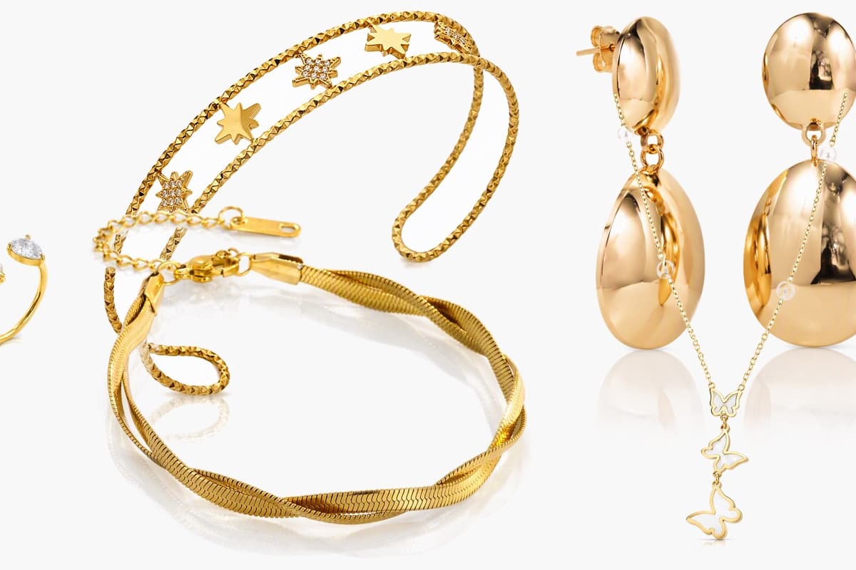 Double Oval Drop Earrings