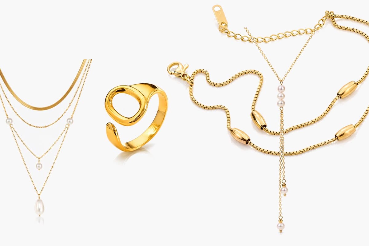 Dainty Three-Stone Lariat Necklace