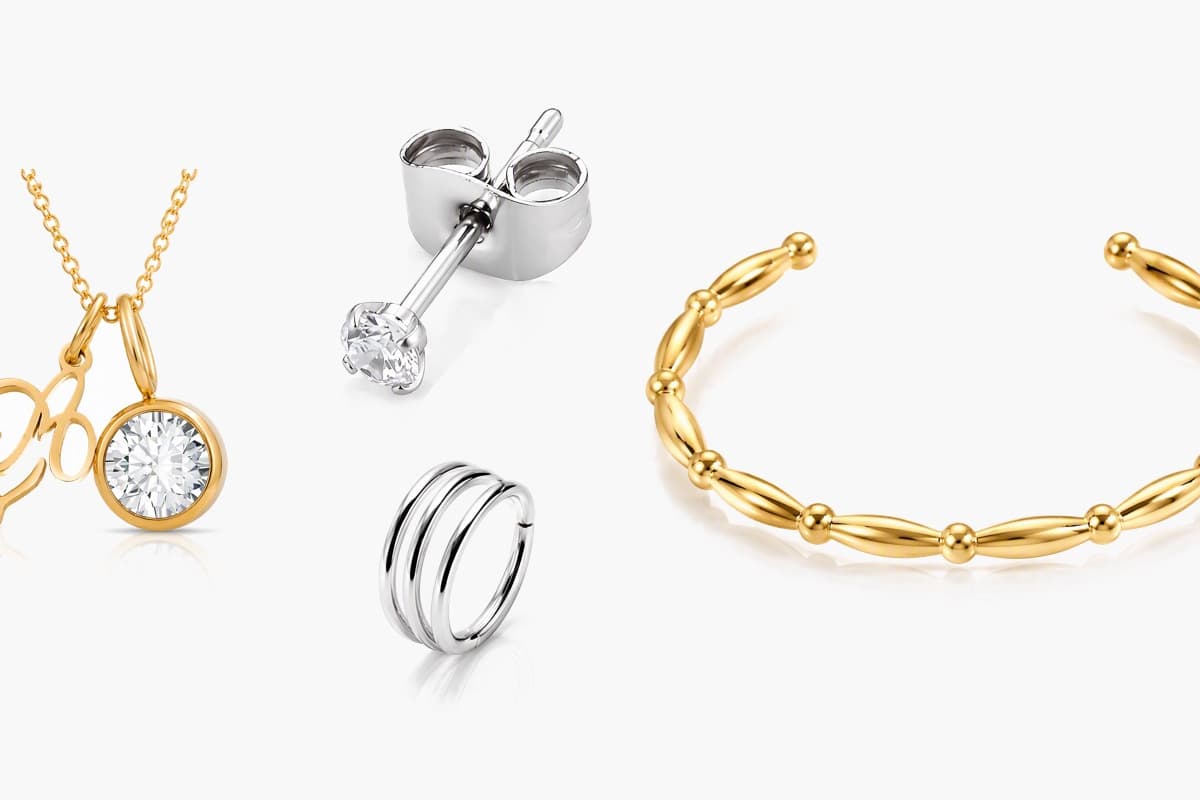 Dainty Round Stone Stud Earrings