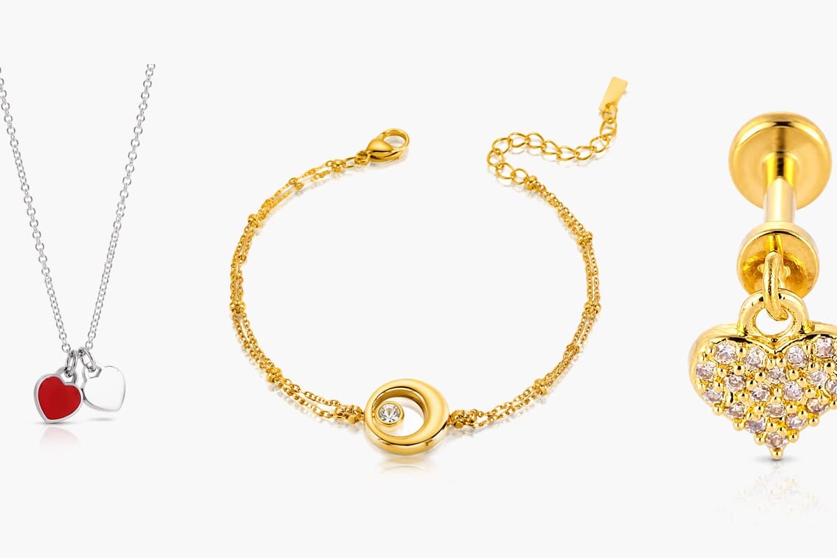 Cute Double Heart Charm Necklace