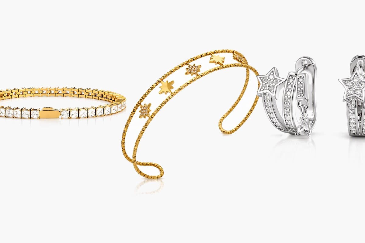 Cute Star Charm Hoop Earrings