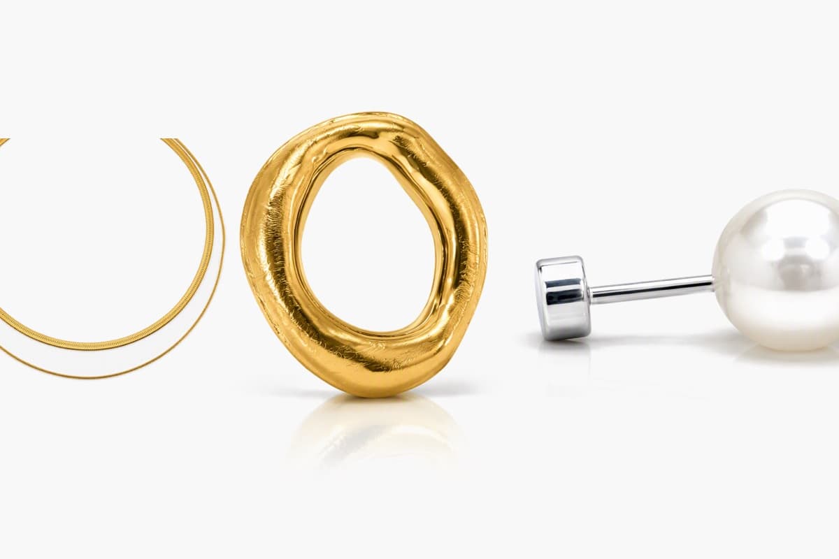 Minimalist Round Stone Stud Earrings