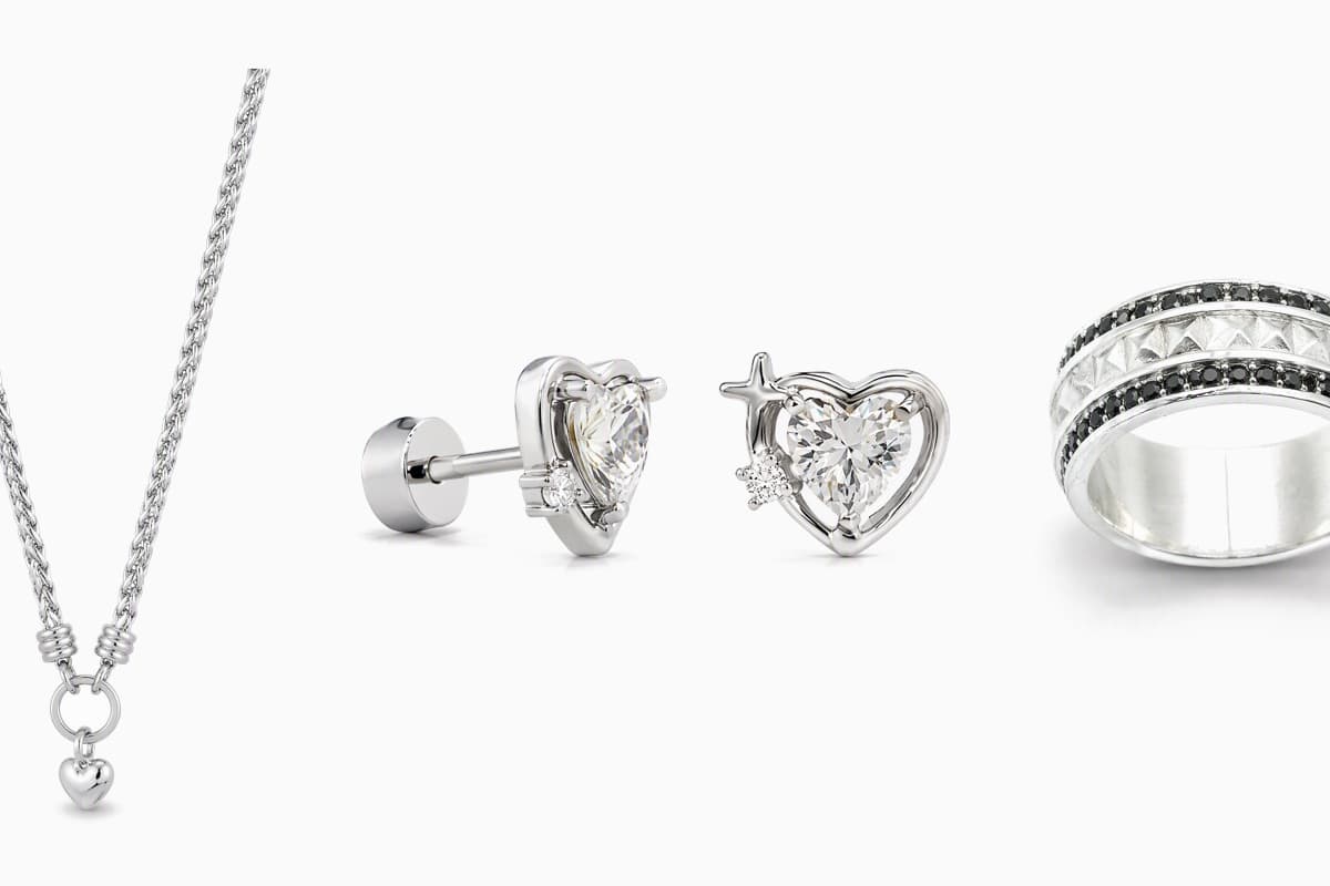 Cute Heart Dangle Stud Earrings