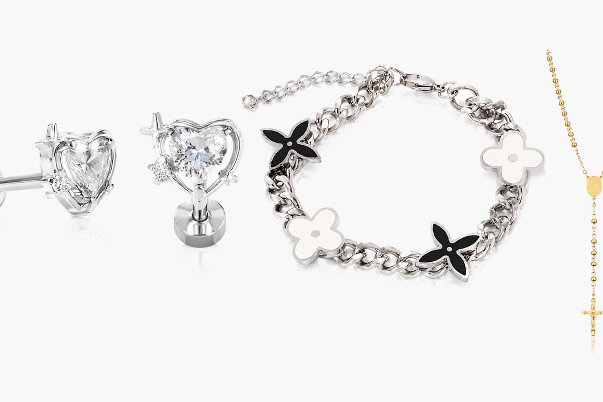 Dainty Crucifix Rosary Necklace
