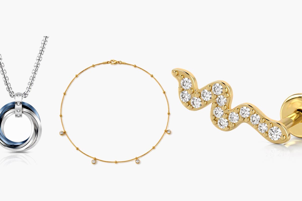 Dainty Flower & Snake Stud Earrings