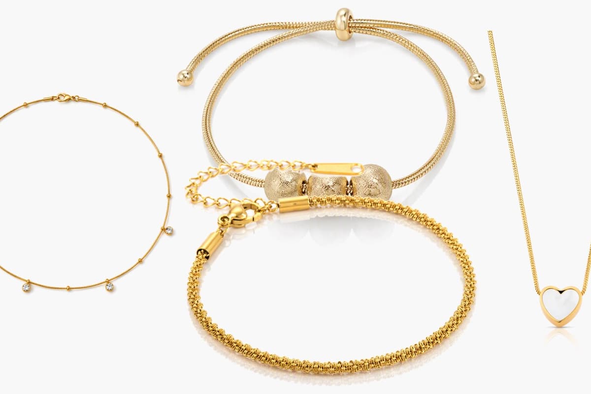 Three-Sphere Snake Chain Bracelet