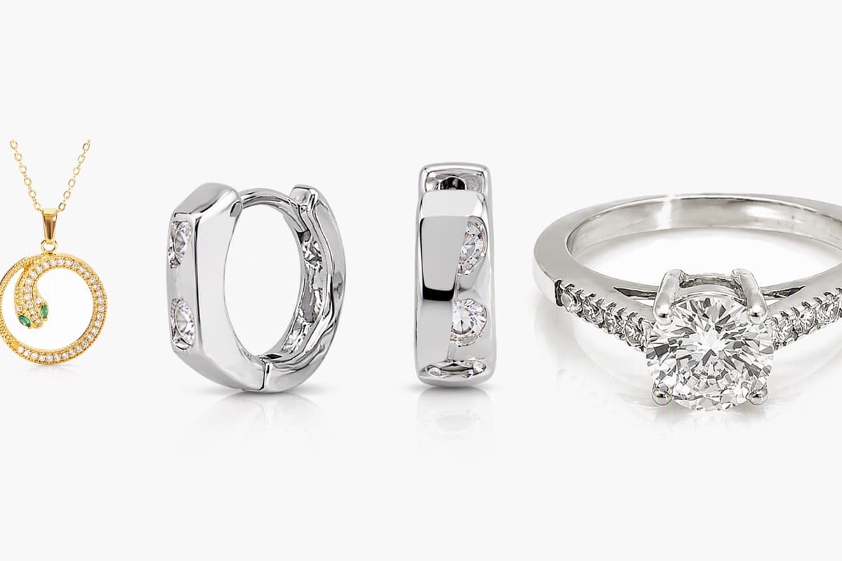 Paved Hoop Earrings