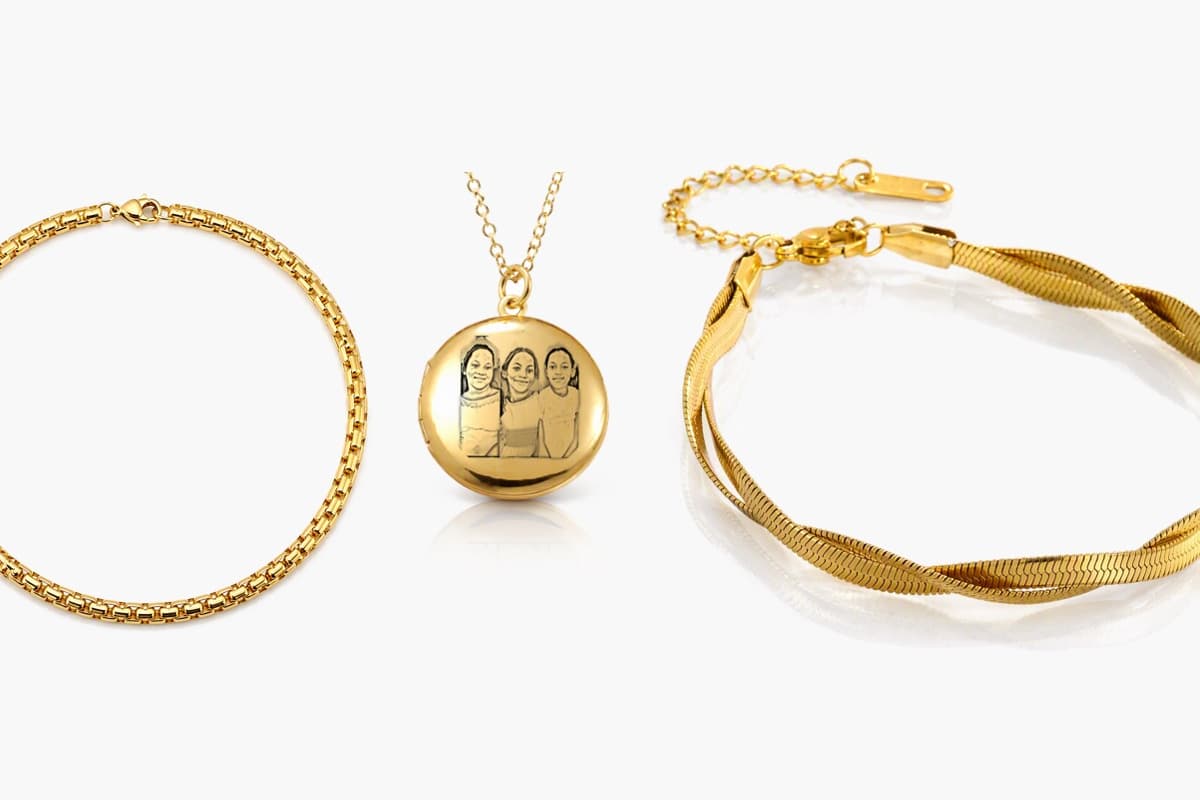 Round Photo Locket Necklace