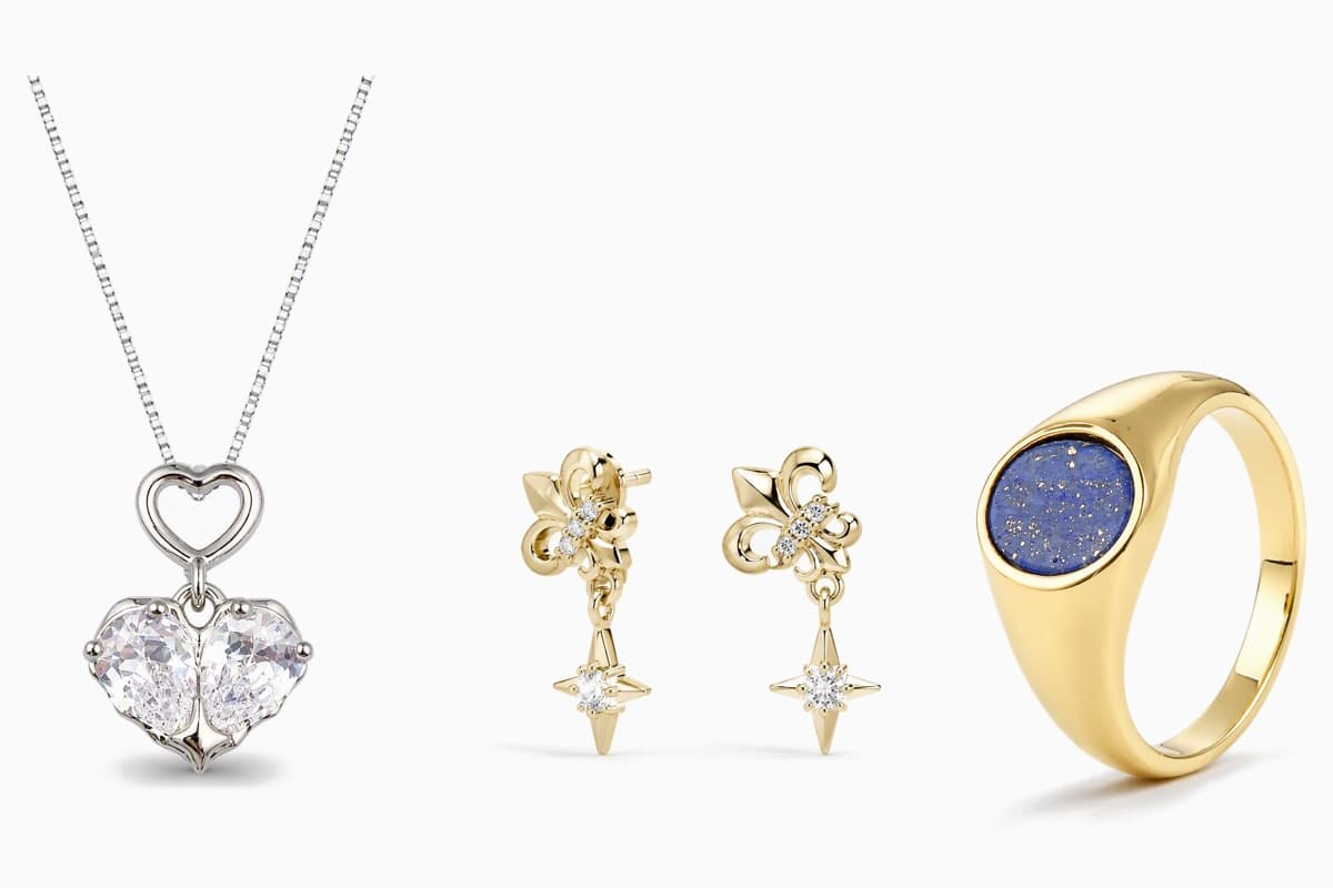 Dainty Fleur De Lis Star Drop Earrings