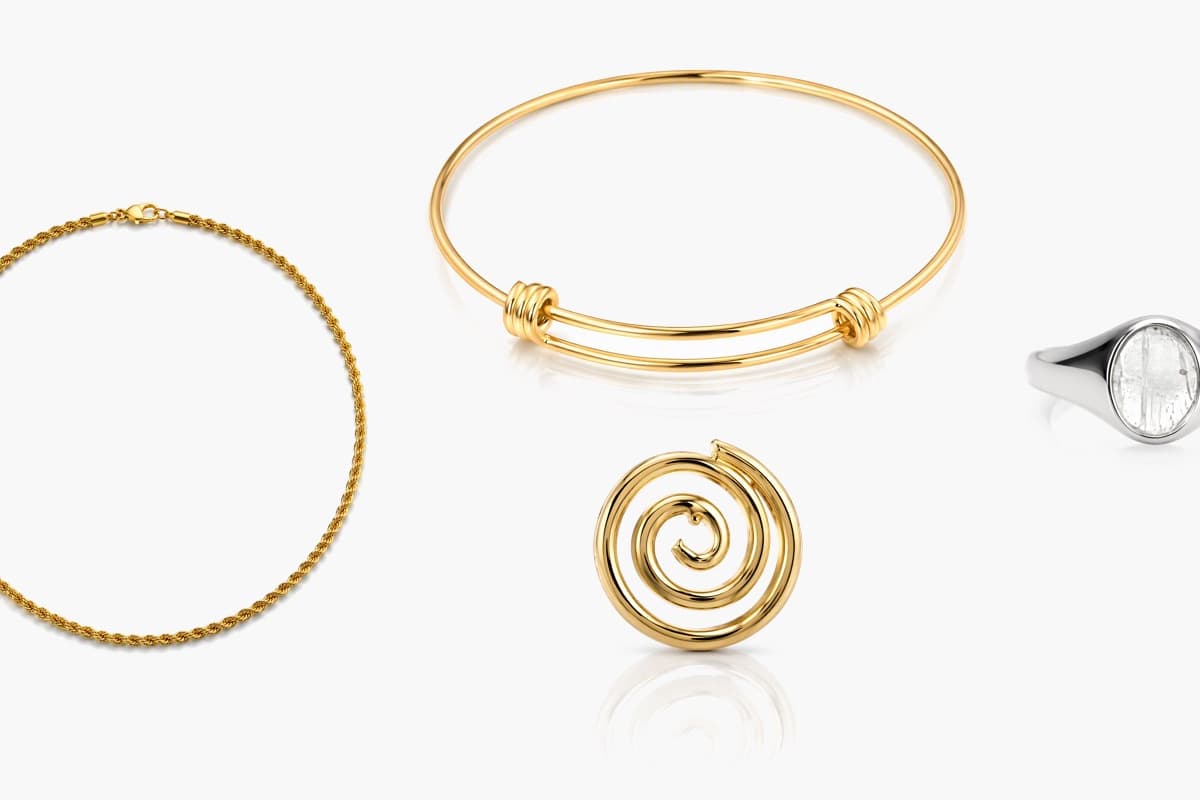 Minimalist Spiral Stud Earrings