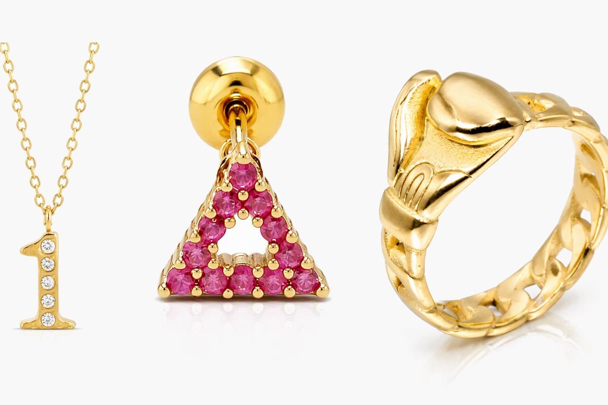 Geometric & Chain Dangle Stud Earrings