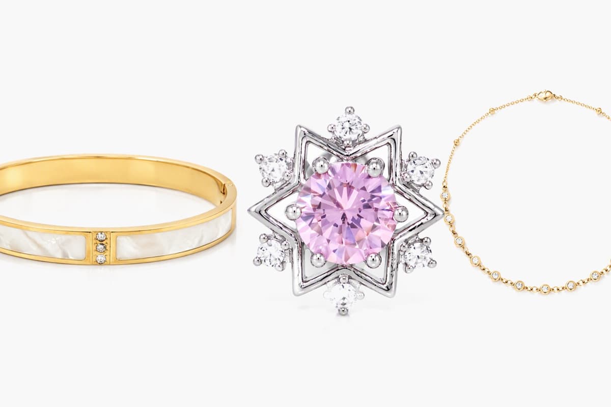 Dainty Star Halo Stud Earrings