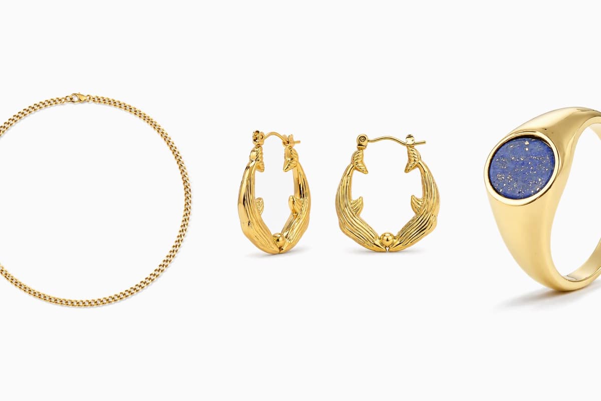 Vintage Double Dolphin Hoop Earrings