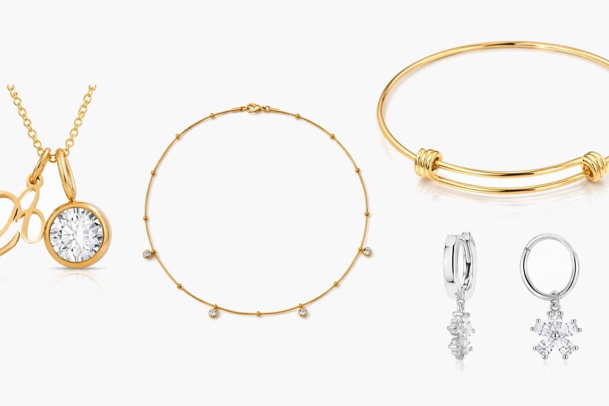 Dainty Flower Charm Hoop Earrings