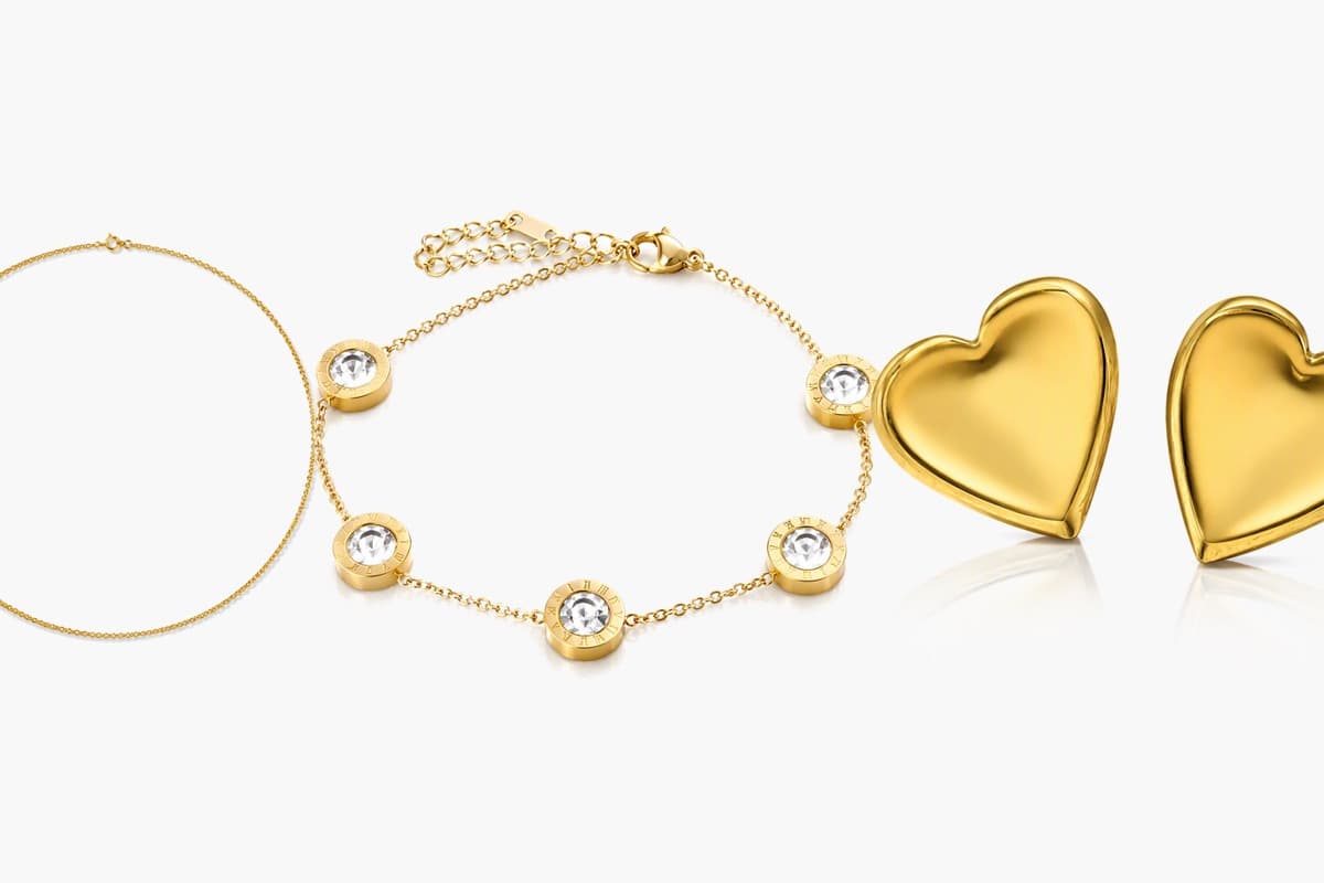 Five-Stone Bezel Chain Bracelet