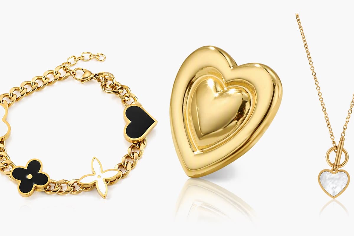 Heart And Flower Charm Bracelet