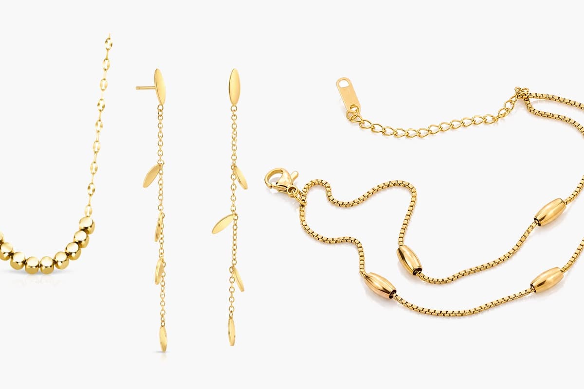 Dainty Butterfly Chain Drop Earrings