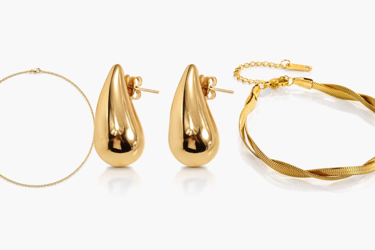 Teardrop Stud Earrings