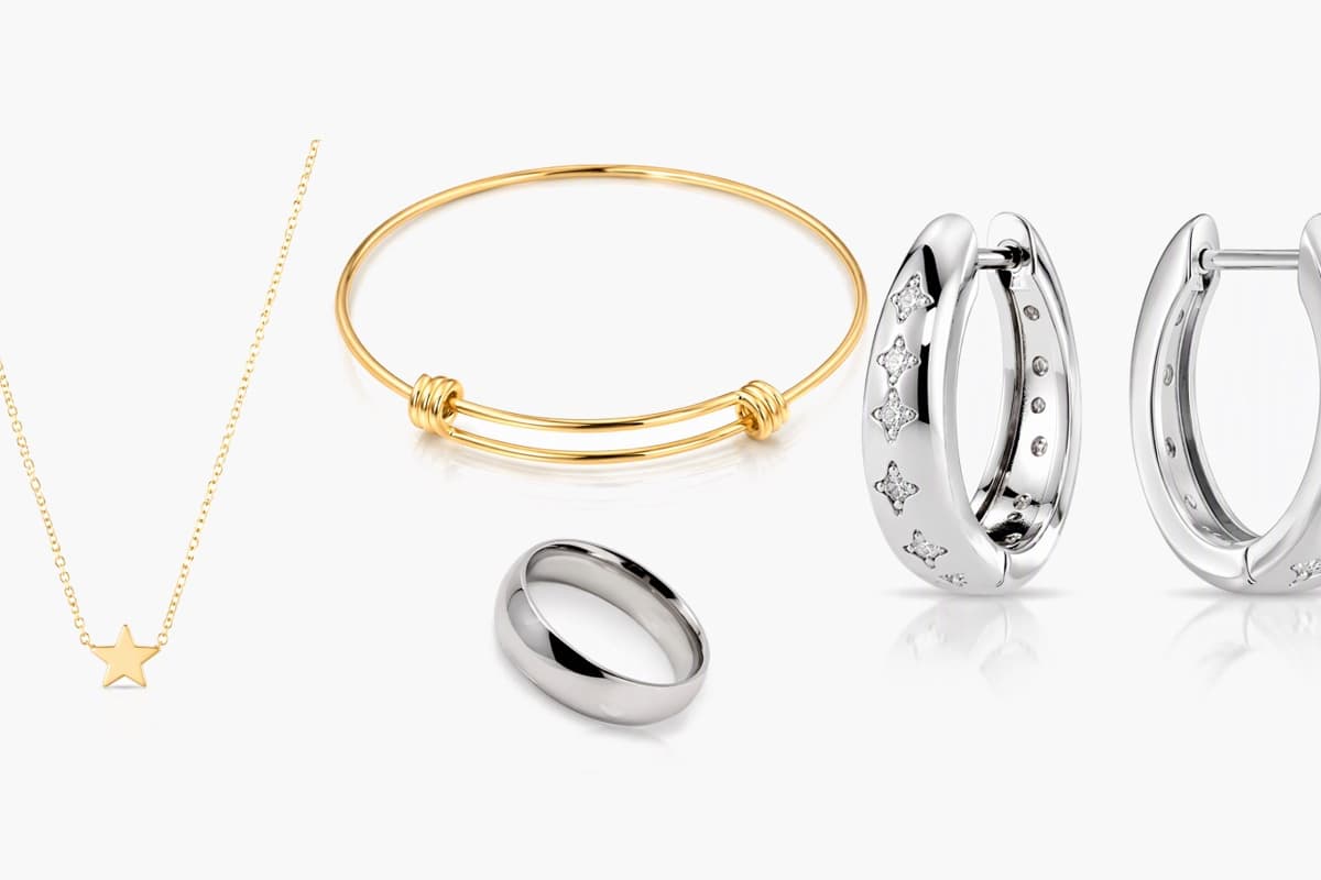 Star Hoop Earrings