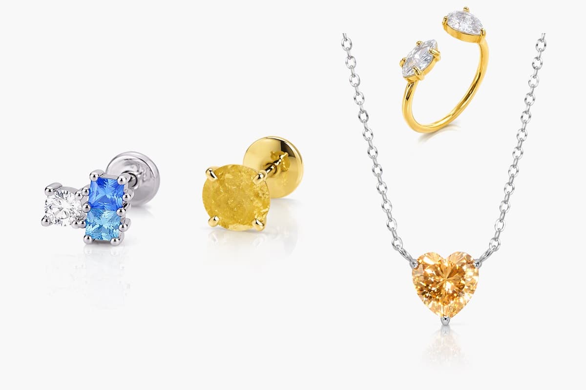 Dainty Multi-Stone Stud Earrings