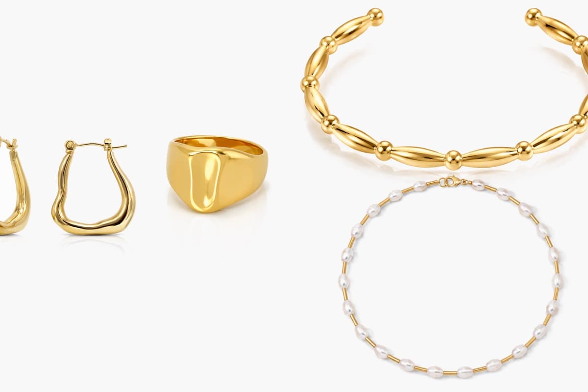 Dainty Beaded Link Open Cuff Bracelet