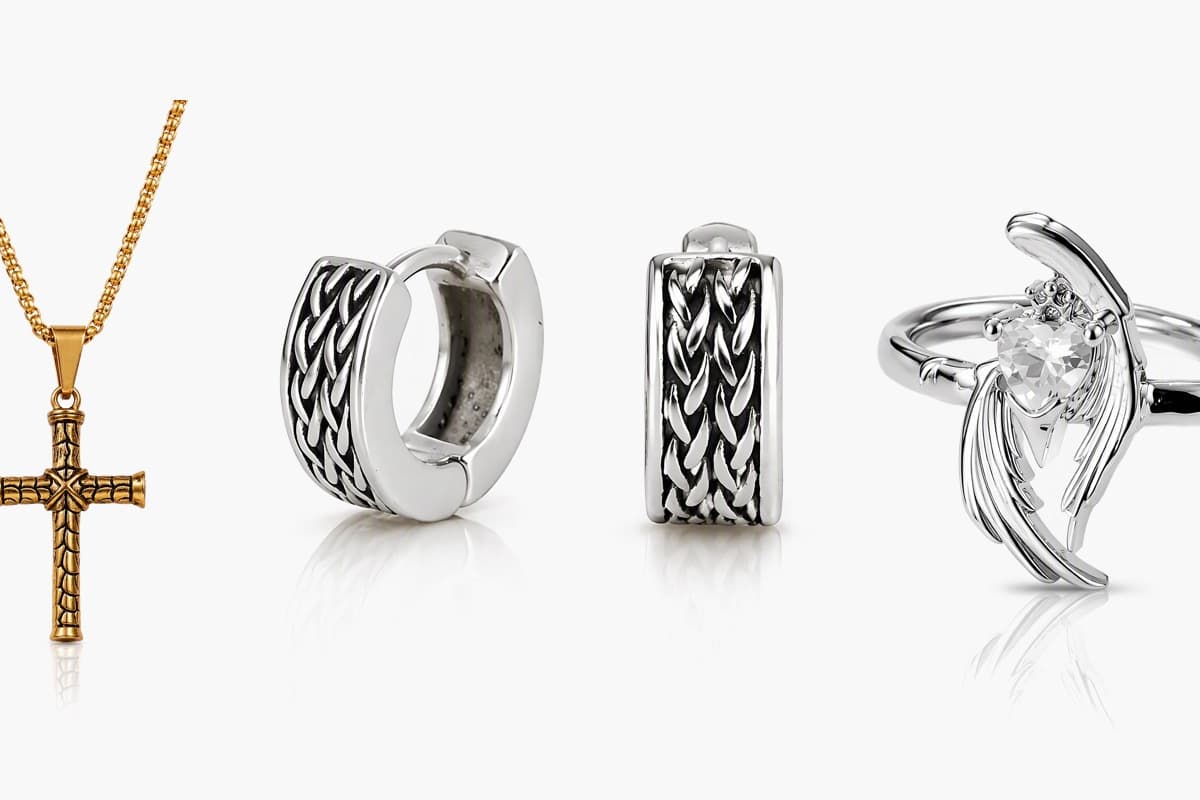 Vintage Cross Hoop Earrings