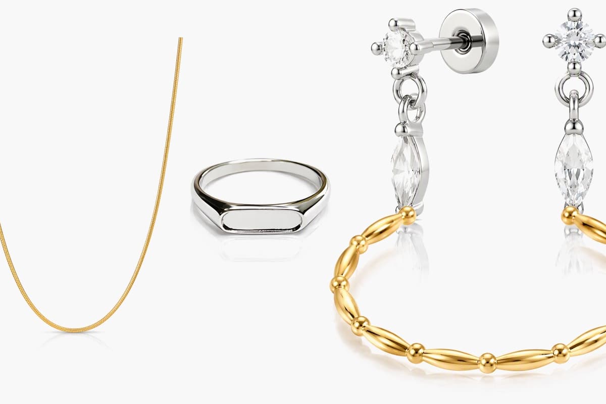 Dainty Marquise Drop Stud Earrings