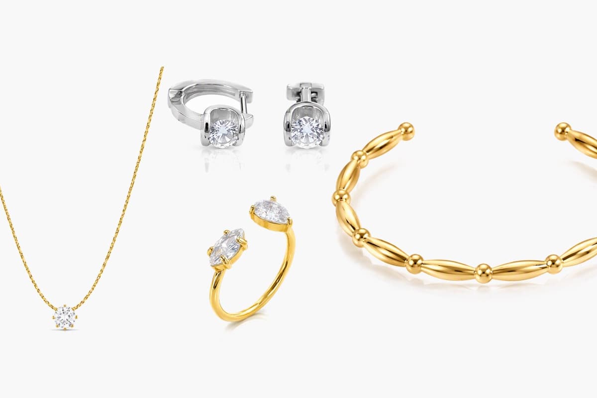 Dainty Single Stone Huggie Earrings