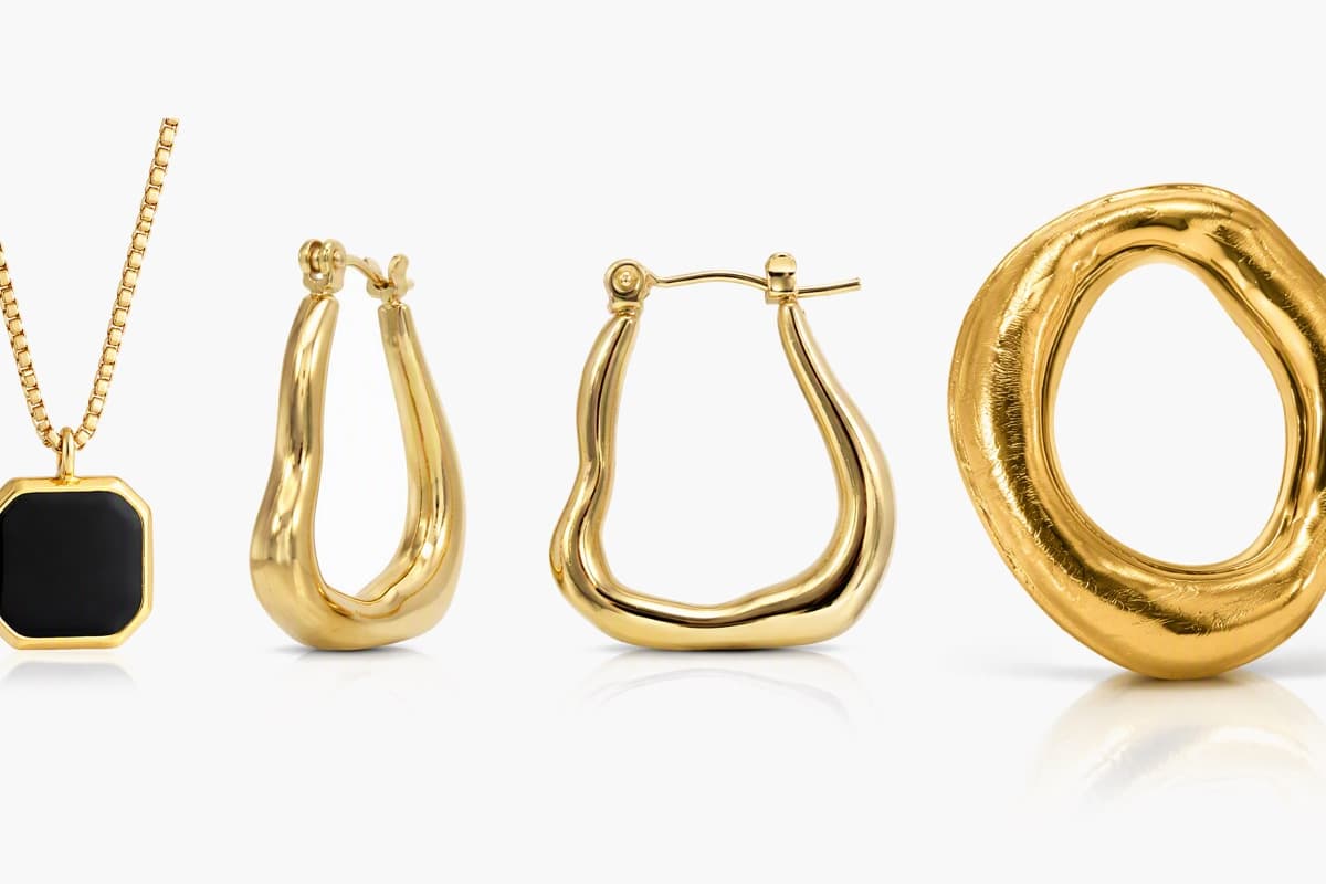 Chunky Organic Oval Hoop Earrings