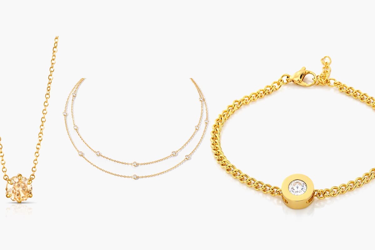 Dainty Single Stone Pendant Necklace