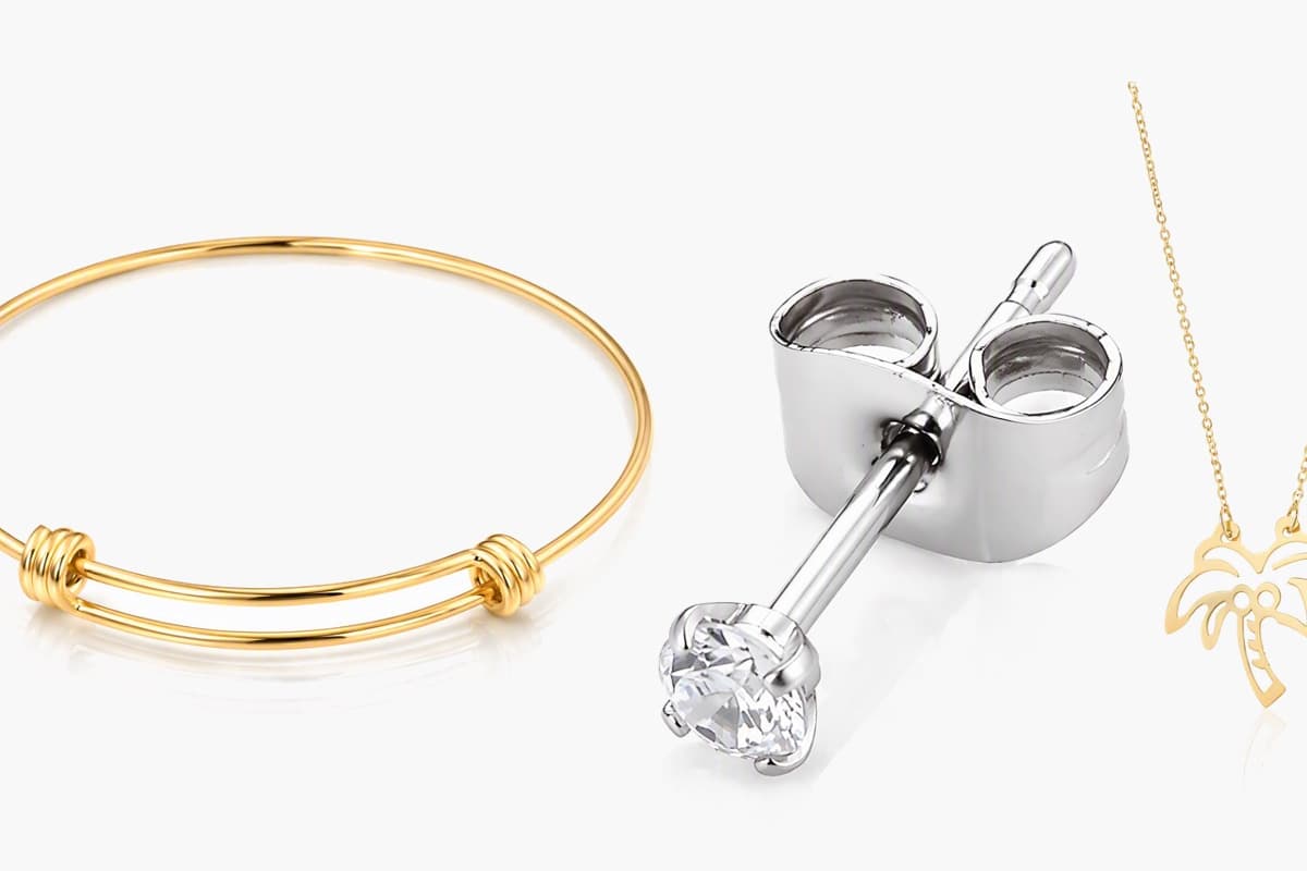 Dainty Round Stone Stud Earrings