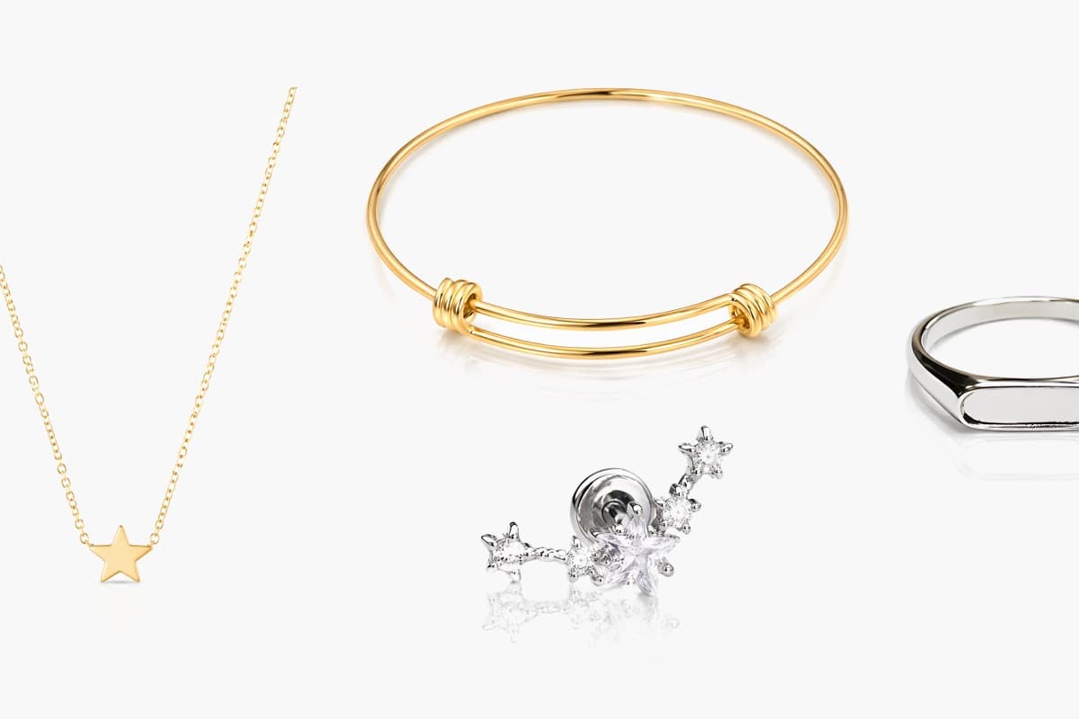 Dainty Star Cluster Stud Earrings