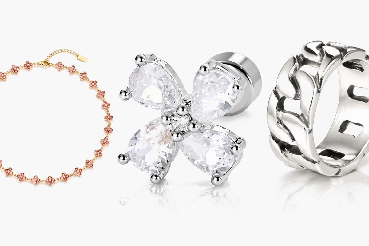 Four-Leaf Clover Stud Earrings