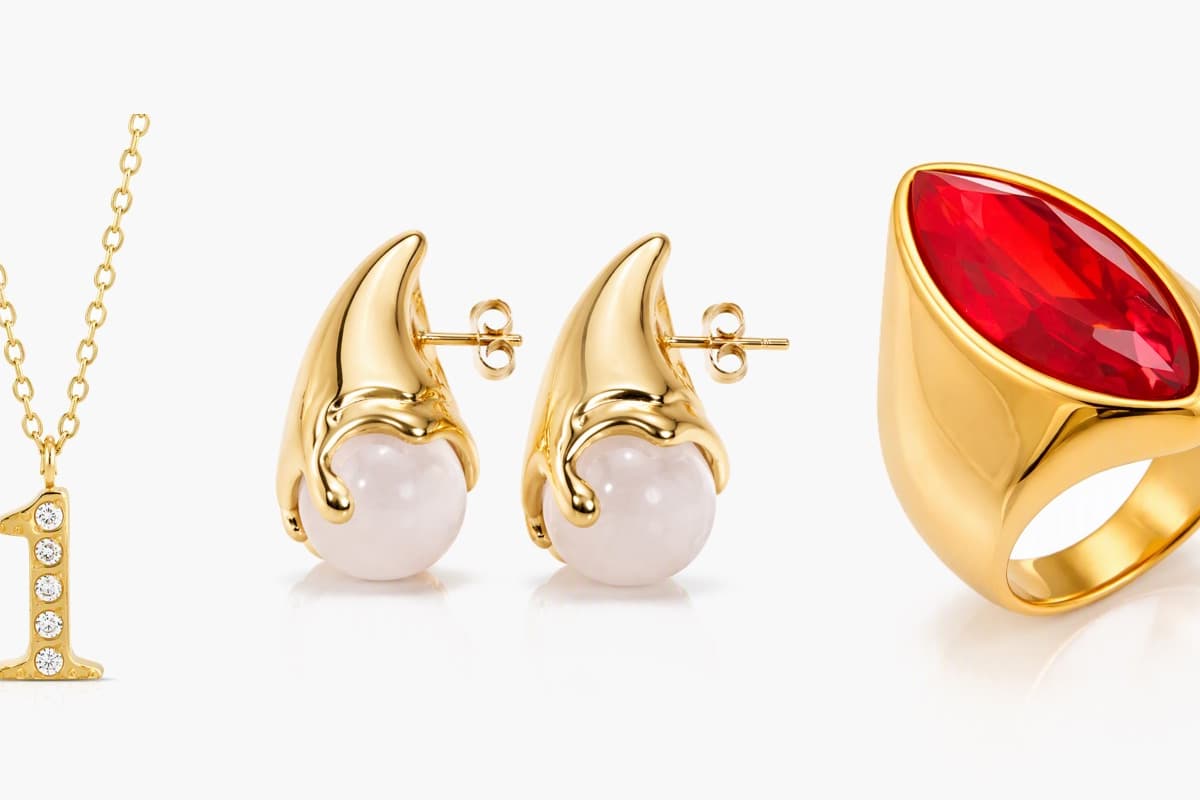 Trendy Drip Bead Stud Earrings