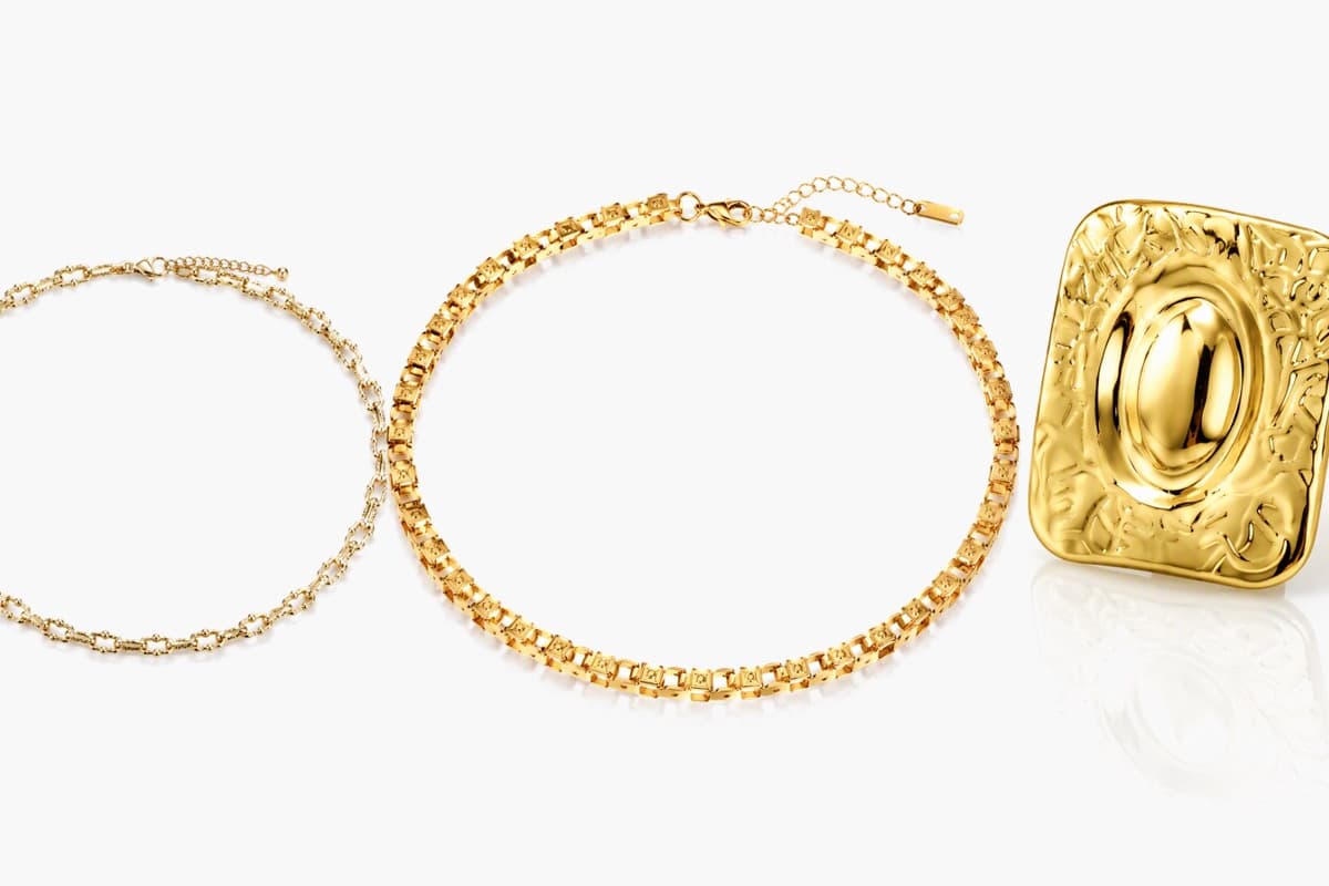 Dainty Beaded Link Chain Necklace