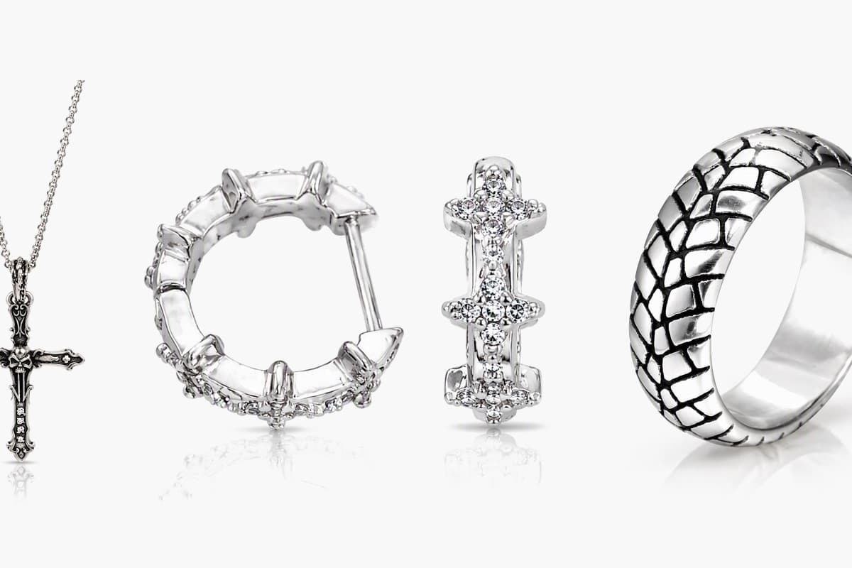 Trendy Cross Hoop Earrings