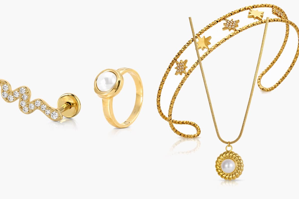 Dainty Flower & Snake Stud Earrings