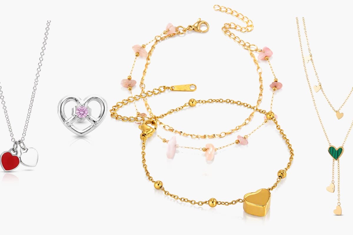 Cute Double Heart Charm Necklace