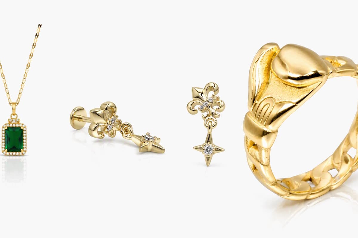 Dainty Fleur De Lis Star Drop Earrings