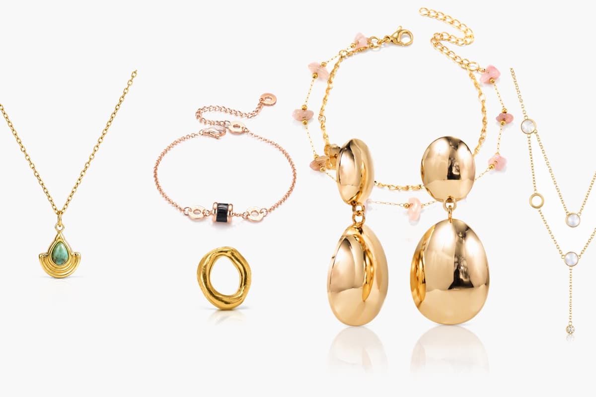 Double Oval Drop Earrings